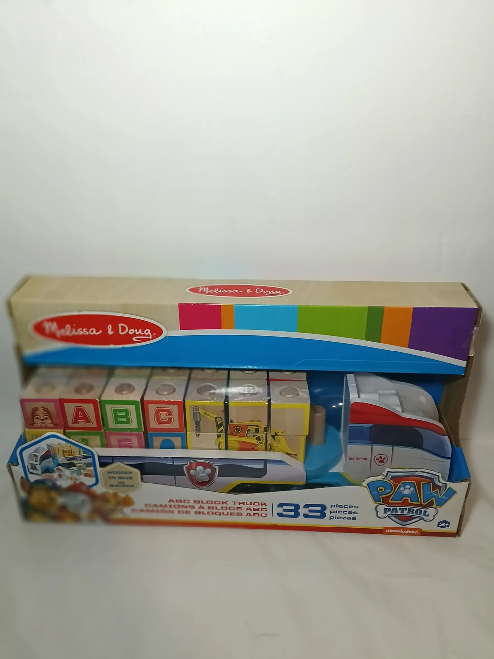 New Melissa & Doug Paw Patrol ABC Block Truck - Red/Blue